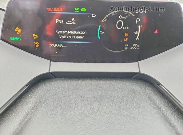 JTDACACUXR3023930 2024 TOYOTA PRIUS Gray Widok zestawu wskaźników