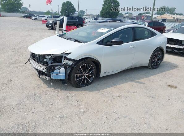 JTDADABU0P3007330 2023 TOYOTA PRIUS White წინა მარცხენა ხედი სამი მეოთხედიდან