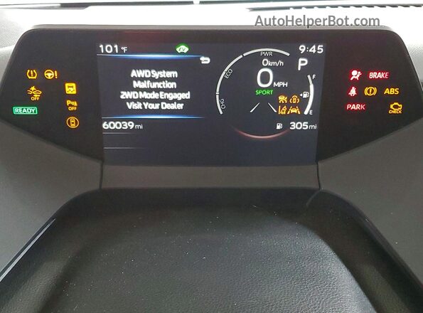 JTDADABU2P3002095 2023 TOYOTA PRIUS Gray Вид щитка приладів