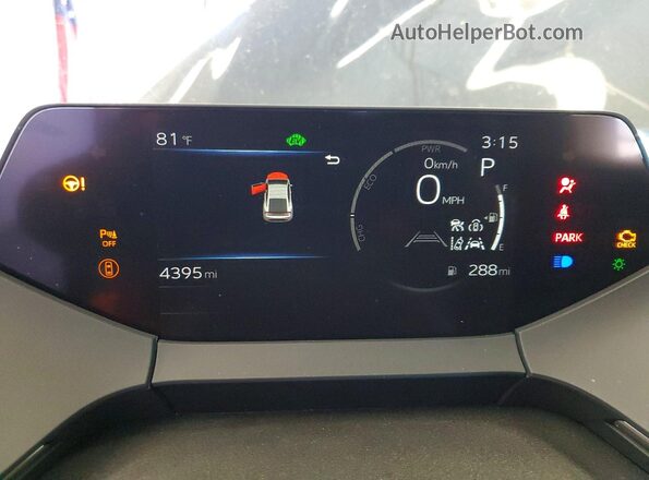 JTDADABU2R3018011 2024 TOYOTA PRIUS Blue Instrument cluster view