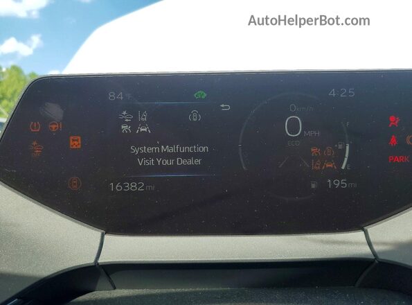 JTDADABUXR3016393 2024 TOYOTA PRIUS White Instrument cluster view
