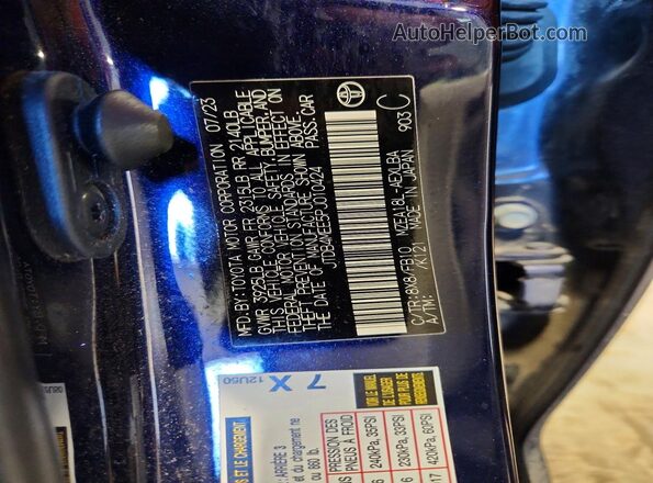 JTDB4MEE5PJ010424 2023 TOYOTA COROLLA Blue Engine compartment view