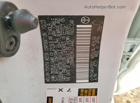 JTDB4MEE8RJ014440 2024 TOYOTA COROLLA White Вид підкапотного простору