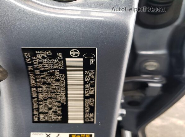 JTDB4MEEXR3020423 2024 TOYOTA COROLLA Blue Вид підкапотного простору