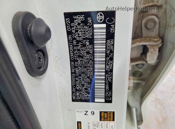 JTDBCMFE0PJ014835 2023 TOYOTA COROLLA White Շարժիչի բաժամունքի տեսք