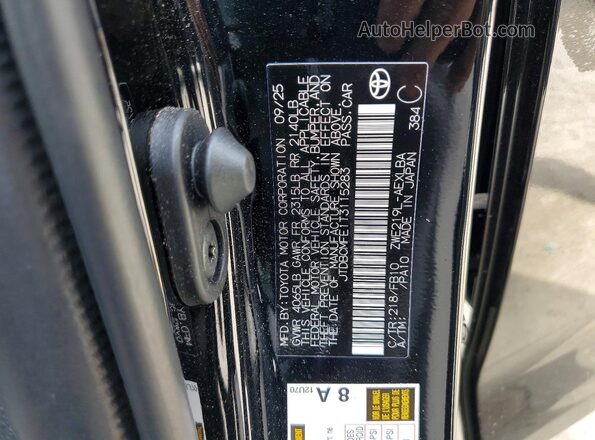 JTDBCMFE1T3115283 2026 TOYOTA COROLLA Black Вид наклейки з VIN-кодом