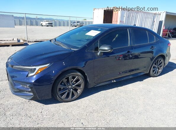 JTDBCMFE2S3082812 2025 TOYOTA COROLLA Blue Vista tres cuartos delantera izquierda