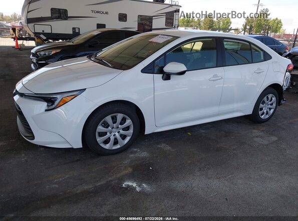 JTDBCMFE2T3143559 2026 TOYOTA COROLLA HYBRID White წინა მარცხენა ხედი სამი მეოთხედიდან