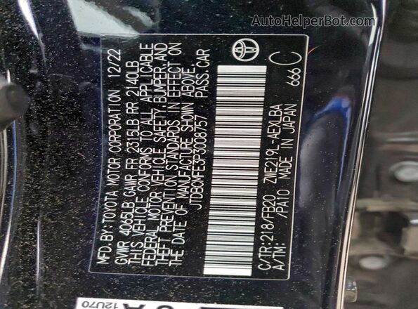 JTDBCMFE3P3008757 2023 TOYOTA COROLLA Black Engine compartment view