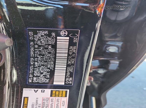 JTDBCMFE6P3010597 2023 TOYOTA COROLLA Black Widok komory silnika