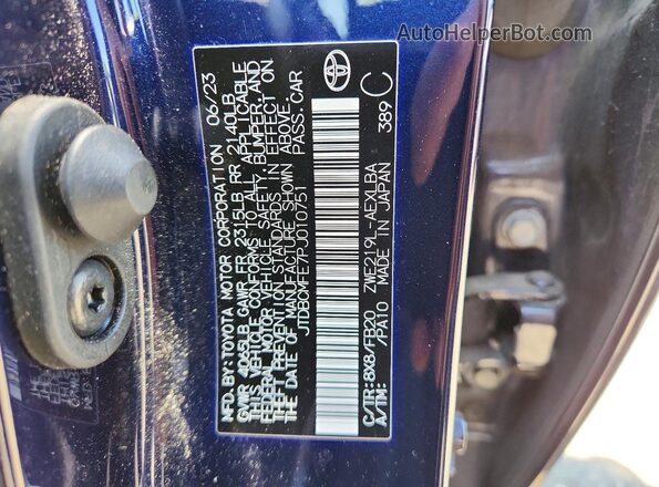 JTDBCMFE7PJ010751 2023 TOYOTA COROLLA Blue Շարժիչի բաժամունքի տեսք