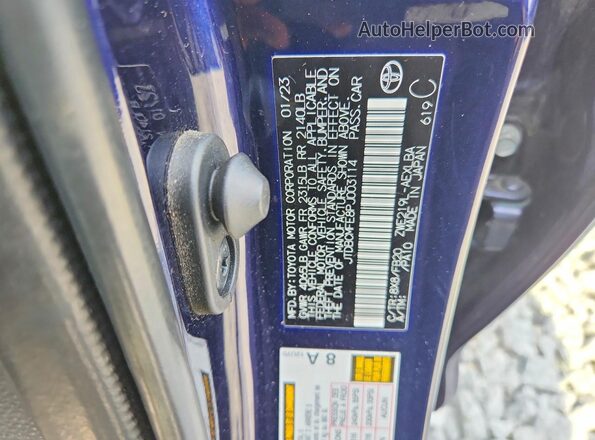 JTDBCMFE8PJ003114 2023 TOYOTA COROLLA Синий Вид подкапотного пространства