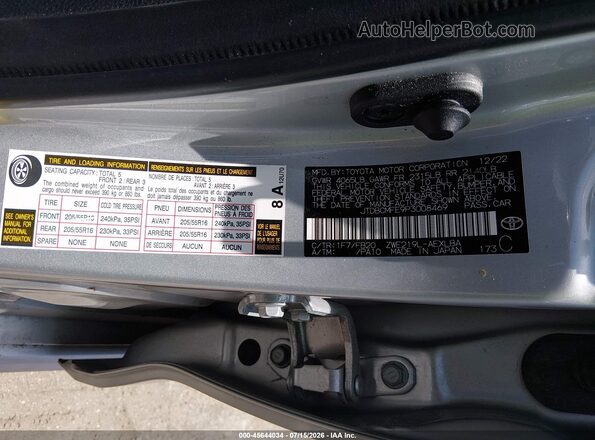 JTDBCMFE9P3008469 2023 TOYOTA COROLLA Silver Вид підкапотного простору