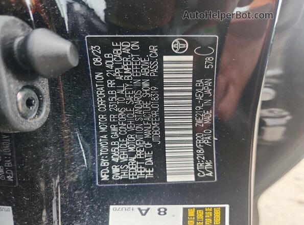 JTDBCMFE9RJ018319 2024 TOYOTA COROLLA Black Շարժիչի բաժամունքի տեսք
