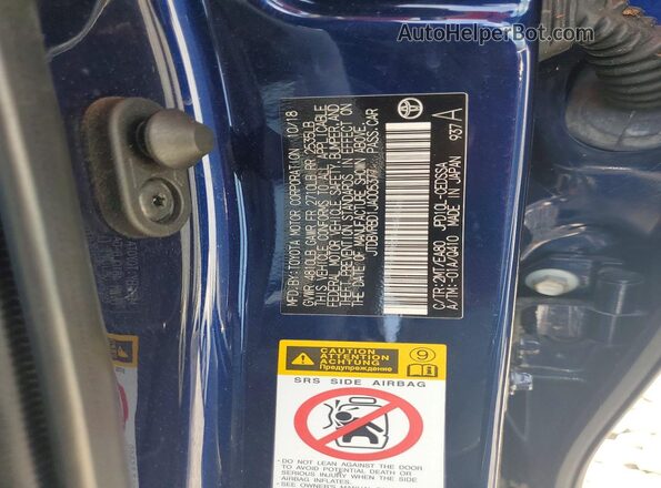 JTDBVRBD1JA005377 2018 TOYOTA MIRAI Синий Вид подкапотного пространства