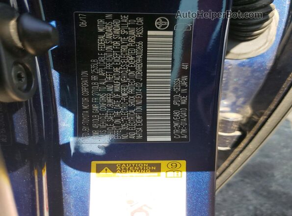 JTDBVRBD9HA002656 2017 TOYOTA MIRAI Blue Engine compartment view
