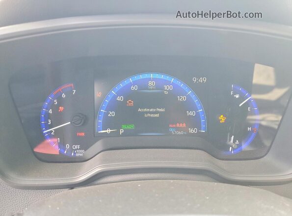 JTDEAMDE2MJ004034 2021 TOYOTA COROLLA Gray Вид щитка приладів