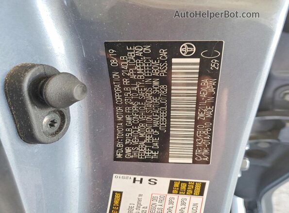 JTDEBRBE0LJ017828 2020 TOYOTA COROLLA Синий Вид подкапотного пространства