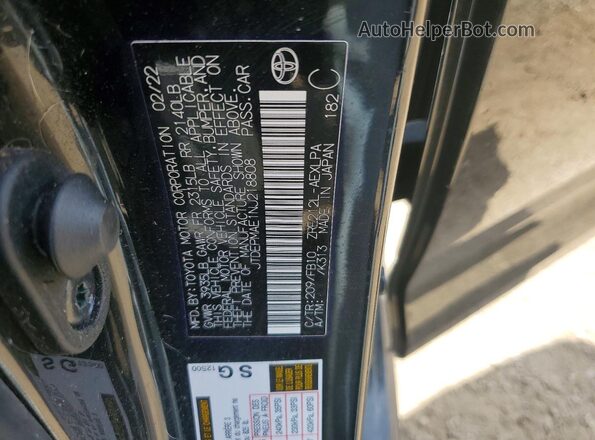 JTDEPMAE1NJ218808 2022 TOYOTA COROLLA Black ძრავის განყოფილების ხედი