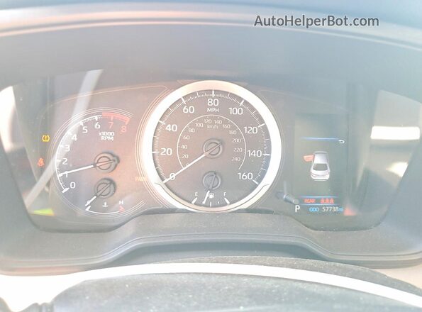 JTDEPMAE2MJ157967 2021 TOYOTA COROLLA Blue Instrument cluster view
