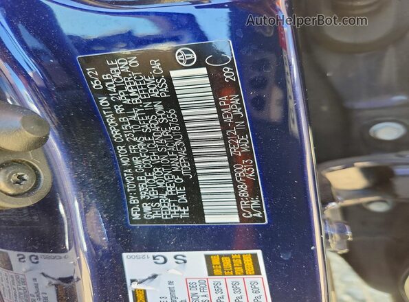 JTDEPMAE3MJ187656 2021 TOYOTA COROLLA Blue Engine compartment view