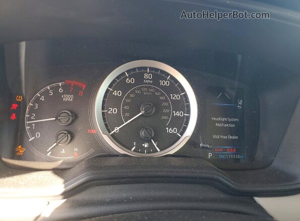 JTDEPMAE5N3030068 2022 TOYOTA COROLLA White Widok zestawu wskaźników