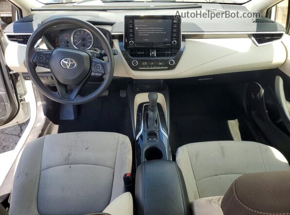 JTDEPMAE6MJ145160 2021 TOYOTA COROLLA White Widok deski rozdzielczej