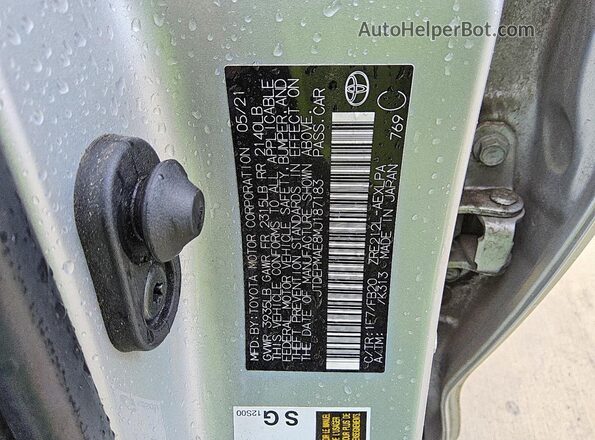 JTDEPMAE8MJ187183 2021 TOYOTA COROLLA Silver Widok komory silnika
