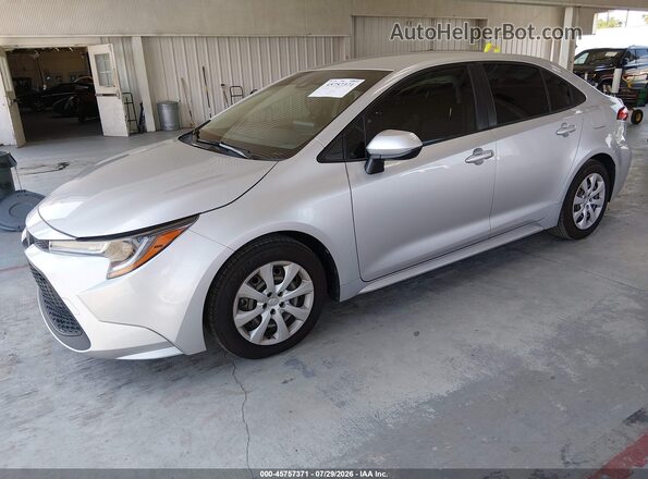 JTDEPMAE8NJ225965 2022 TOYOTA COROLLA Silver წინა მარცხენა ხედი სამი მეოთხედიდან