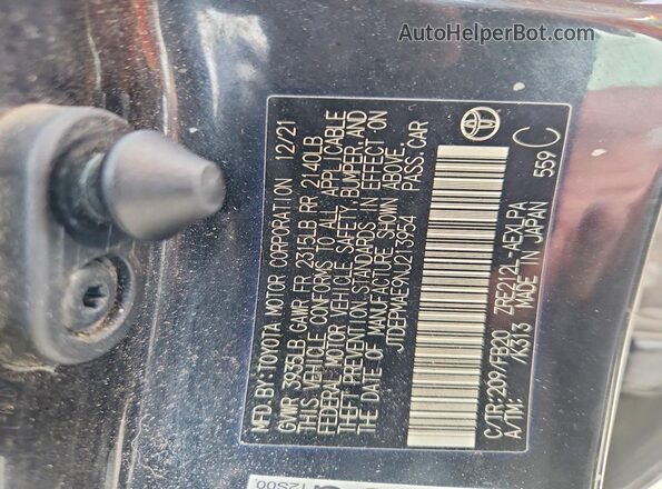 JTDEPMAE9NJ213954 2022 TOYOTA COROLLA Black Vista del compartimento del motor