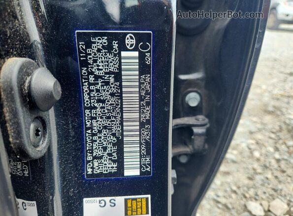 JTDEPMAEXNJ211274 2022 TOYOTA COROLLA Black Widok komory silnika