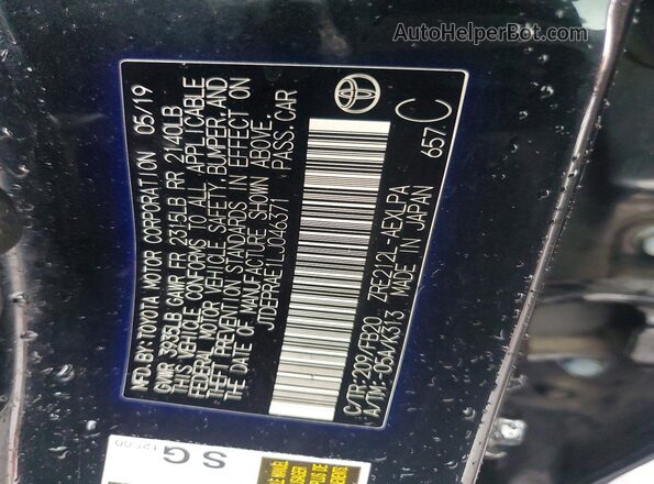 JTDEPRAE1LJ046371 2020 TOYOTA COROLLA Black Widok komory silnika