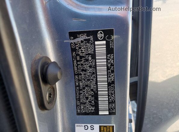 JTDEPRAE2LJ017462 2020 TOYOTA COROLLA Silver Вид підкапотного простору
