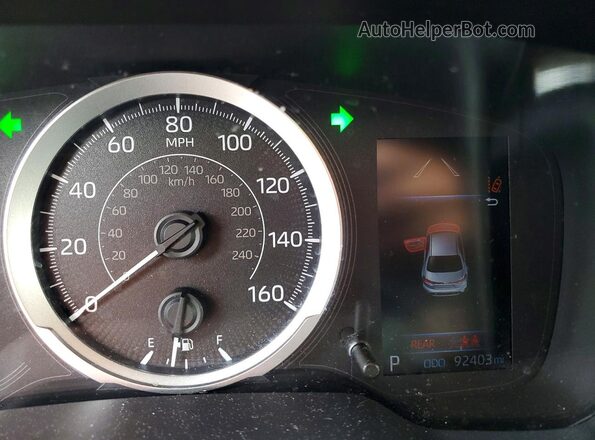 JTDEPRAE2LJ022497 2020 TOYOTA COROLLA Silver Instrument cluster view