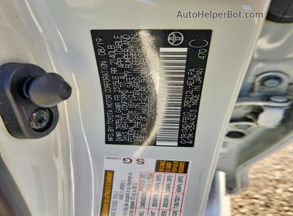 JTDEPRAE5LJ071807 2020 TOYOTA COROLLA White Vista del compartimento del motor