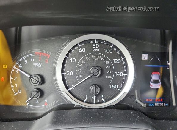 JTDEPRAE7LJ013357 2020 TOYOTA COROLLA White Սարքավորումների վահանակի տեսք