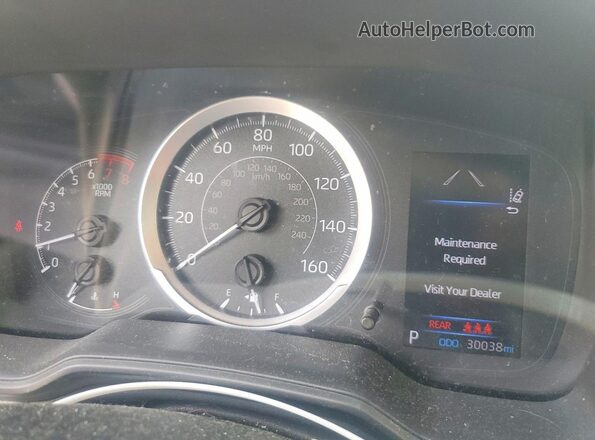 JTDEPRAE7LJ077222 2020 TOYOTA COROLLA Silver ხელსაწყოთა პანელის ხედი