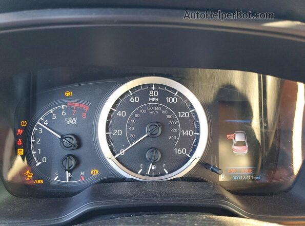 JTDEPRAE9LJ021654 2020 TOYOTA COROLLA Blue Instrument cluster view