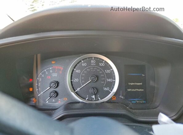 JTDEPRAE9LJ058896 2020 TOYOTA COROLLA Silver Instrument cluster view