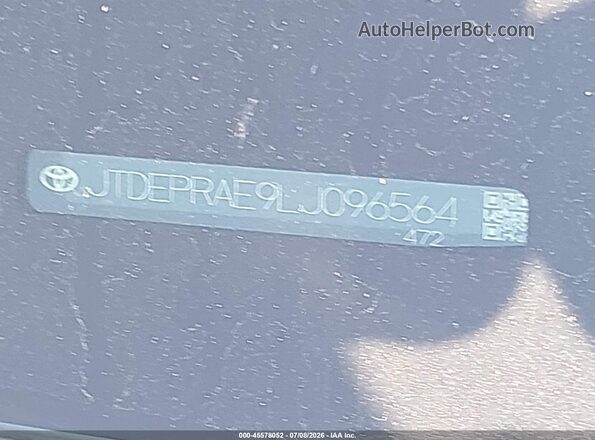 JTDEPRAE9LJ096564 2020 TOYOTA COROLLA White Вид підкапотного простору