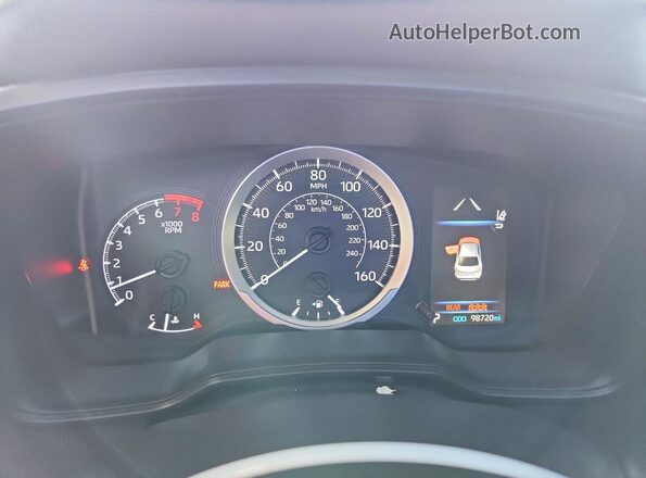 JTDEPRAEXLJ042352 2020 TOYOTA COROLLA Gray Instrument cluster view