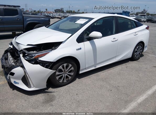 JTDKAMFP3M3168849 2021 TOYOTA PRIUS PRIME White Vista tres cuartos delantera izquierda