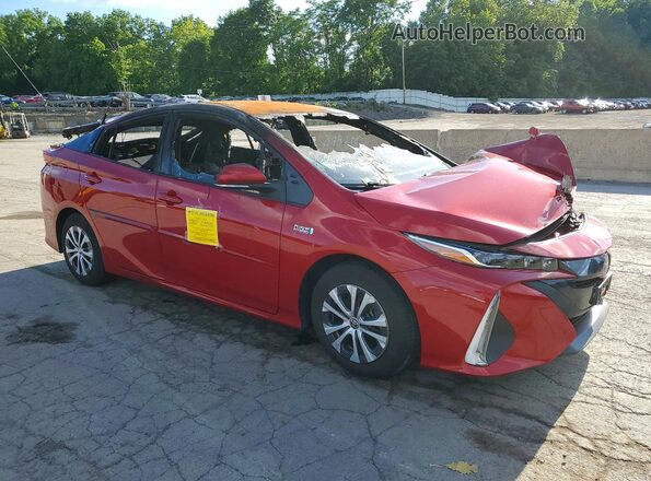 JTDKAMFP3M3195517 2021 TOYOTA PRIUS Red Front right