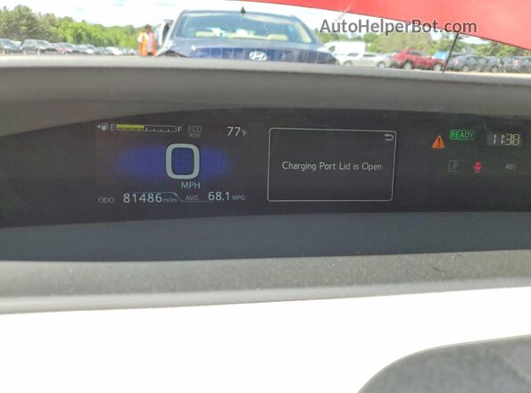 JTDKAMFP4M3168407 2021 TOYOTA PRIUS Red Widok zestawu wskaźników