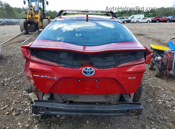 JTDKAMFP4M3168407 2021 TOYOTA PRIUS Red Widok z tyłu