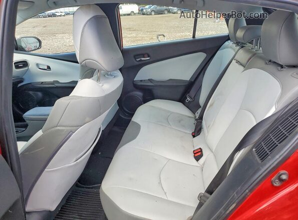 JTDKAMFP4M3168407 2021 TOYOTA PRIUS Red Widok tylnych siedzeń
