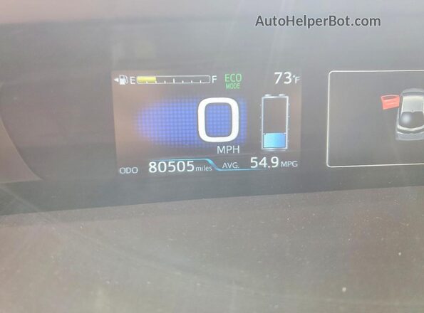 JTDKAMFP4M3181819 2021 TOYOTA PRIUS Black Widok zestawu wskaźników