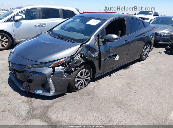 JTDKAMFP5M3174393 2021 TOYOTA PRIUS PRIME Gray Առջևի ձախ երեք քառորդ տեսարան