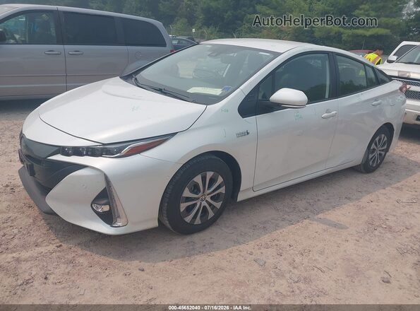 JTDKAMFP5M3176967 2021 TOYOTA PRIUS PRIME White წინა მარცხენა ხედი სამი მეოთხედიდან