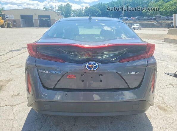 JTDKAMFP5M3191274 2021 TOYOTA PRIUS Gray Rear view
